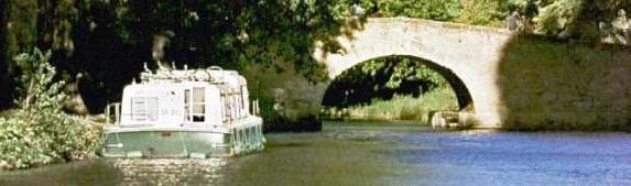 canal boat on du midi, France